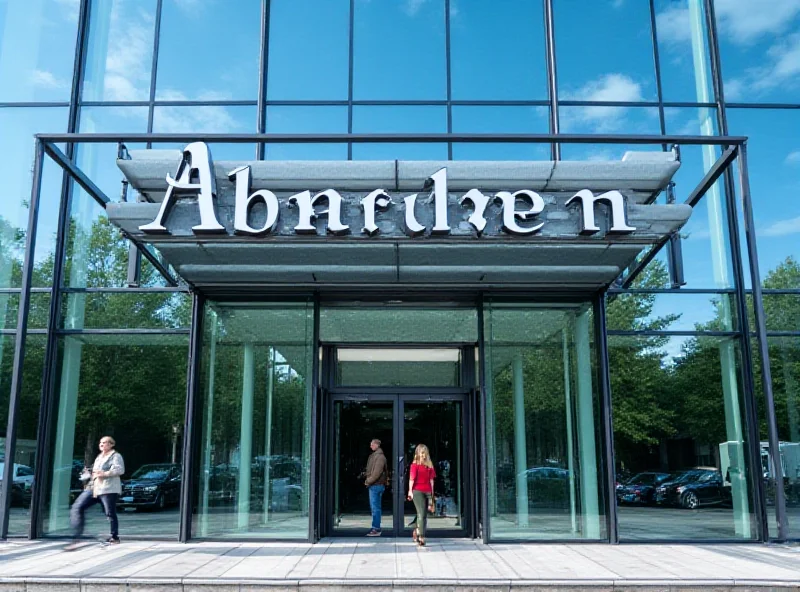 Exterior of a modern office building with the Aberdeen logo displayed prominently.