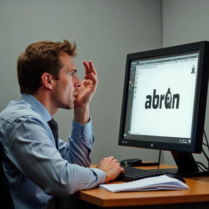 A person looking confused and scratching their head in front of a computer screen displaying the 'abrdn' logo.