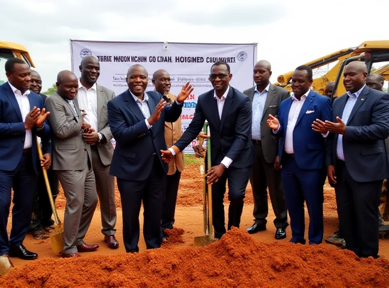 Governor Otti at road project groundbreaking ceremony