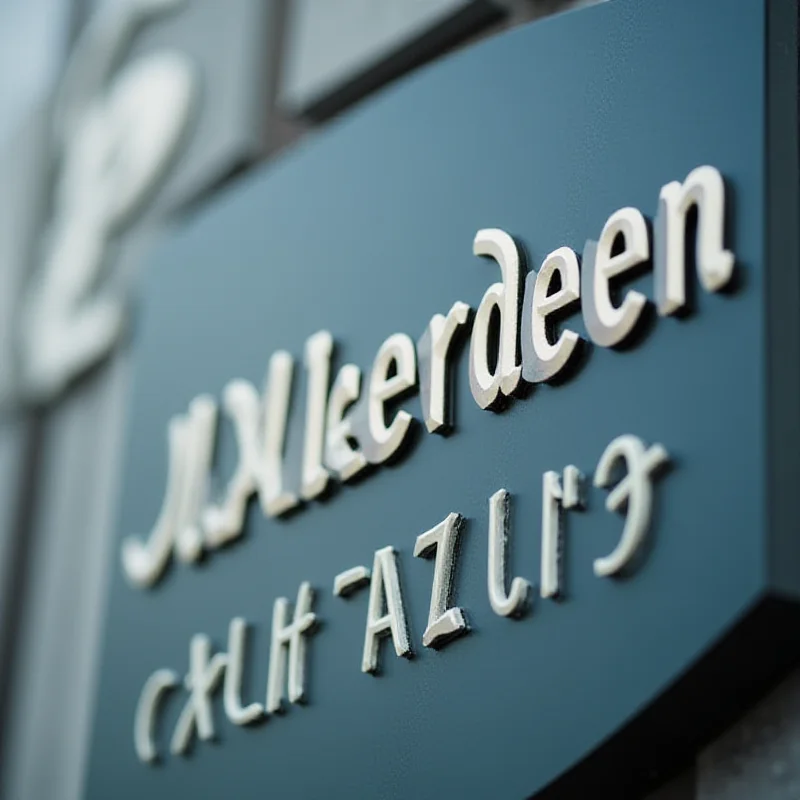 A sign with the name Aberdeen Group on a building entrance