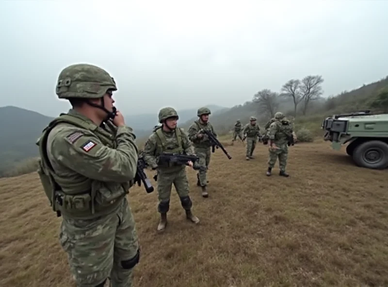 Image of South Korean and US soldiers during joint military exercises.