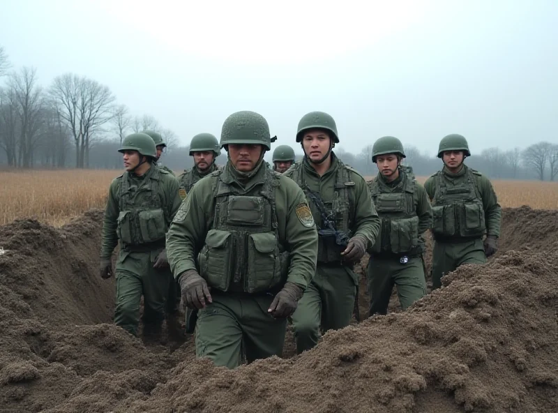 South Korean soldiers inspecting bomb site