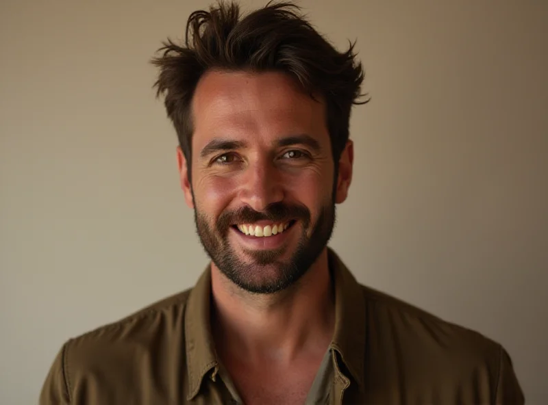 Adrián Rodríguez smiling confidently in a studio setting.