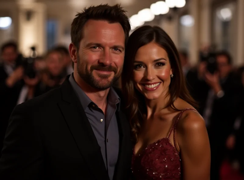 Ben Affleck and Jennifer Garner smiling together on a red carpet.