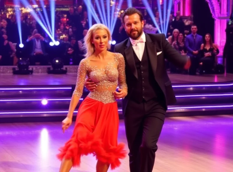 Kristina Rihanoff and Ben Cohen dancing on Strictly Come Dancing.