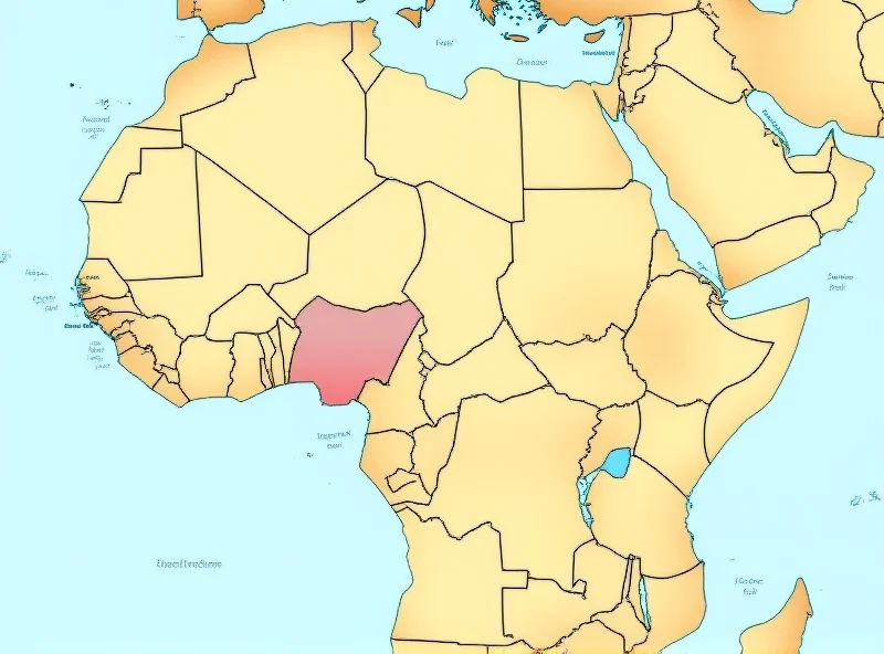 A map of the Sahel region of Africa highlighting countries affected by terrorism.