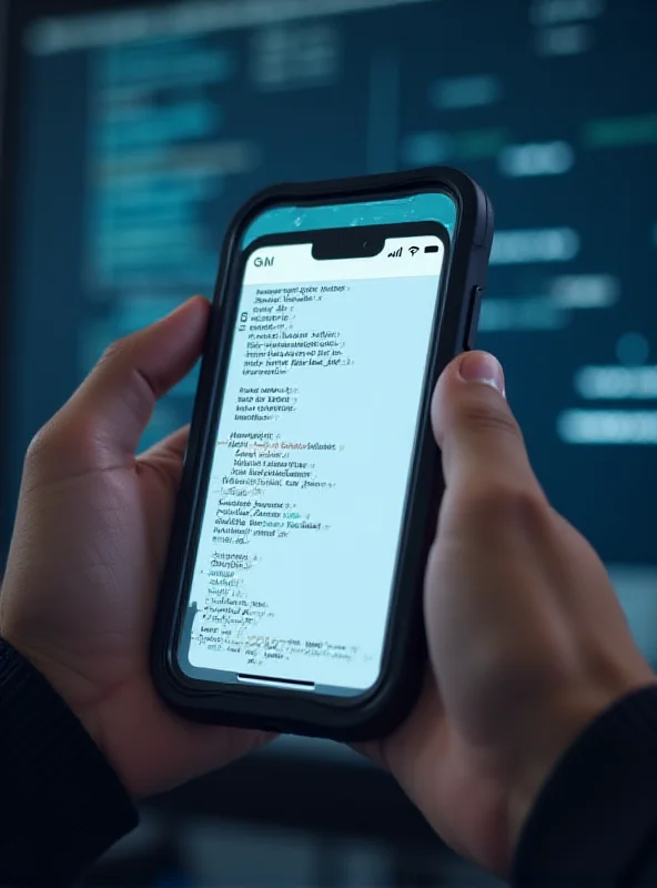 Conceptual image of Google Gemini assisting a user with coding on a mobile device.