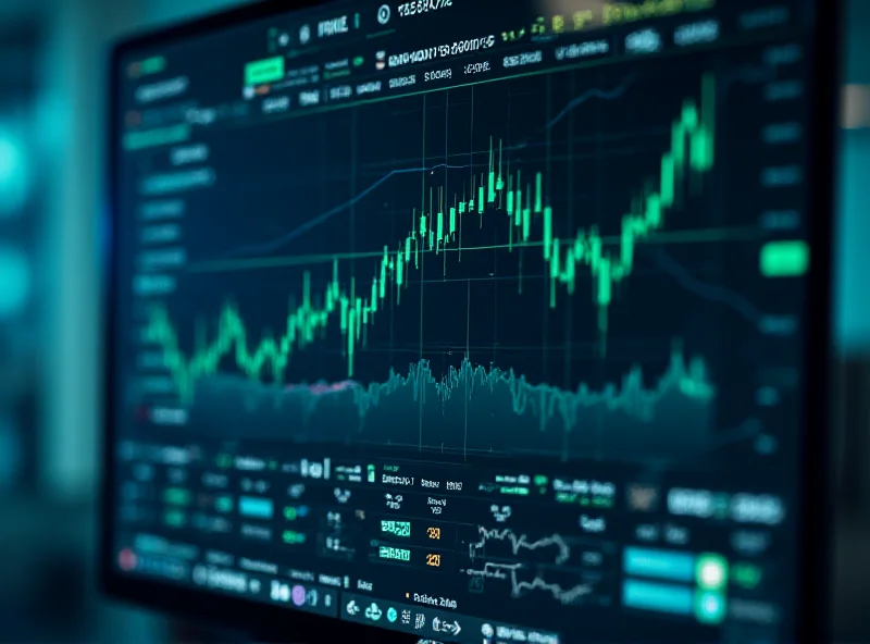 AI trading platform interface showing real-time data and charts