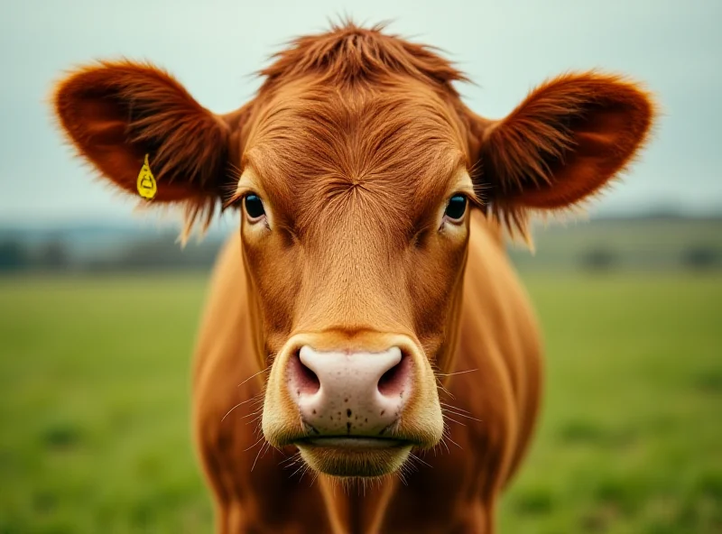 AI analyzing a cow's face