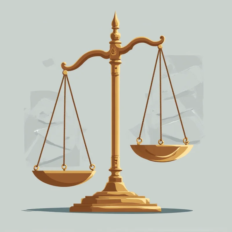 Scales of justice representing a legal battle