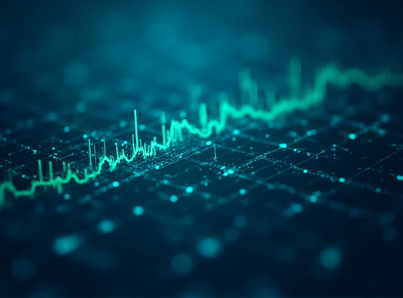 Abstract image of a circuit board with financial charts overlaid, representing AI in trading.