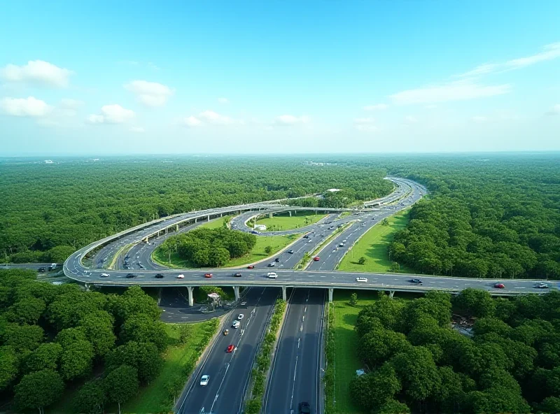 A modern highway interchange in Southeast Asia, symbolizing improved transportation infrastructure.