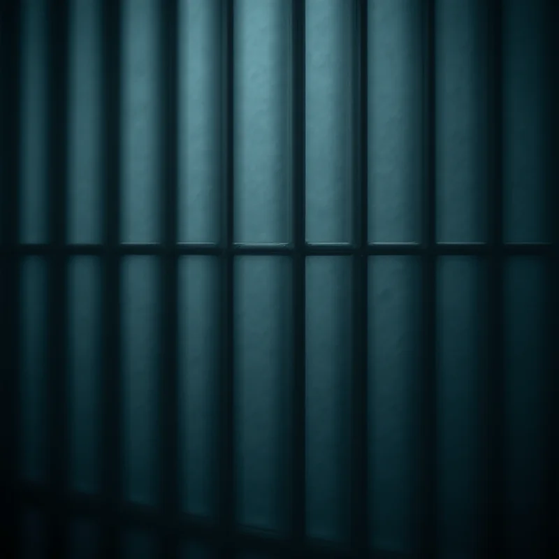 Close-up of prison bars