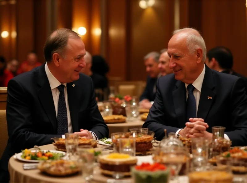 President Aliyev and President Erdogan sharing a meal