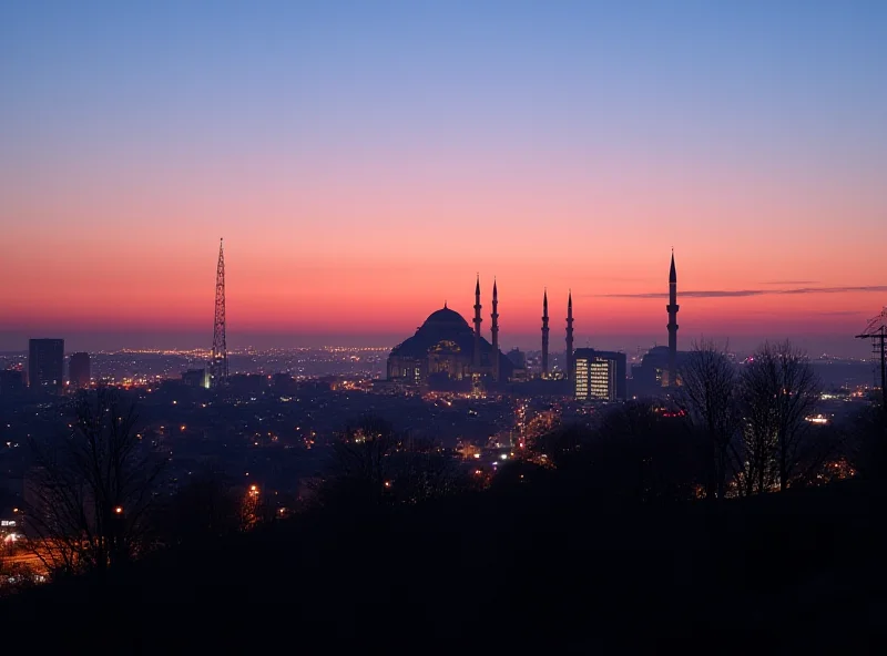 Ankara skyline at dusk