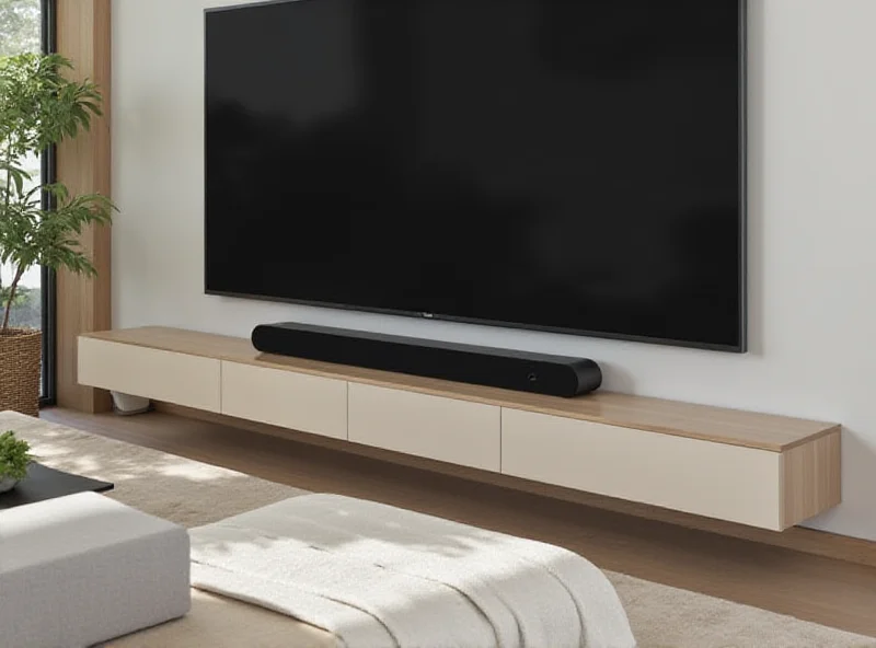 Sonos Arc soundbar mounted below a television.