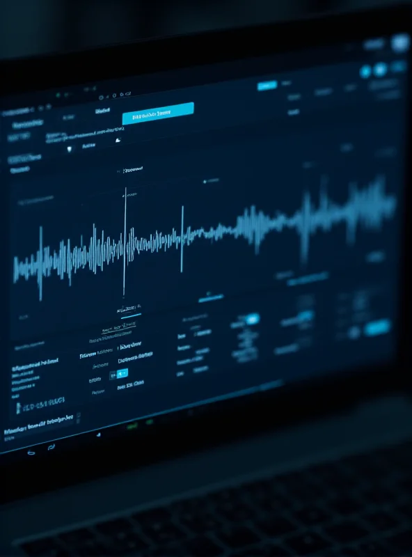 AI dubbing interface on a computer screen, showing waveform and translation options