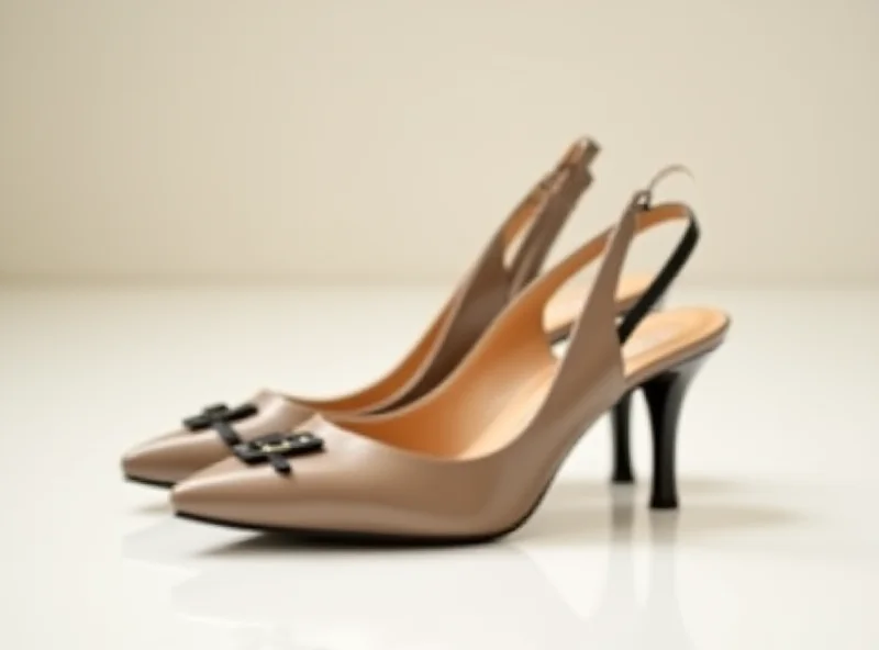 Slingback heels resembling Chanel design