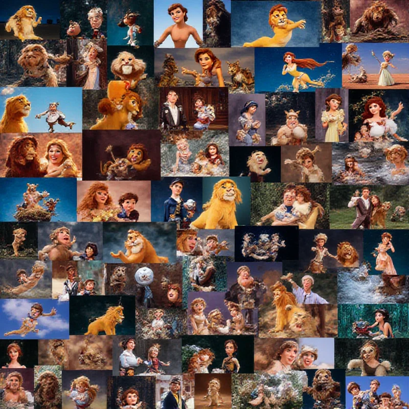 A collage of iconic Disney movie screenshots from the 1990s