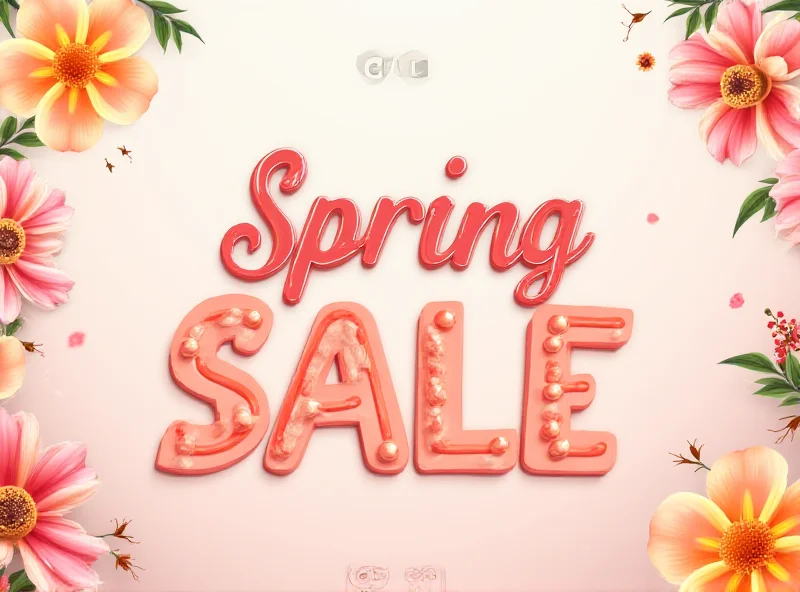 A vibrant banner advertising Amazon's Spring Sale with colorful flowers and savings icons.