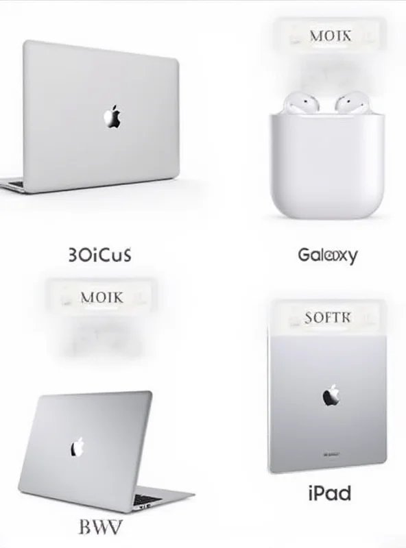 Collage of discounted products: M2 MacBook Air, AirPods Pro 2, Samsung Galaxy Book4 Edge, and Apple iPad