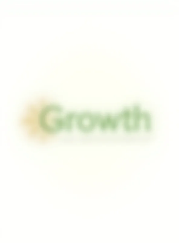 A modern, minimalist illustration of a compass pointing towards the word 'Growth'.