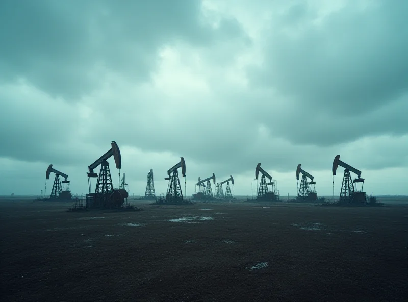 Oil derricks pumping oil under a cloudy sky, representing Kimbell Royalty Partners