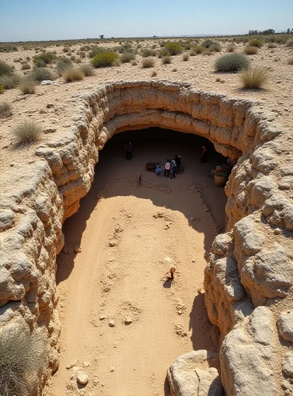 Archaeological dig site in Sharjah