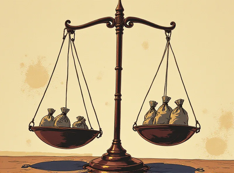 Illustration of scales of justice, symbolizing corruption and accountability in Andalusia