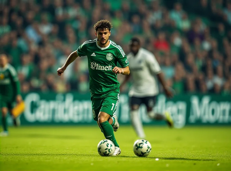 Jesús Rodríguez dribbling the ball during a Betis match.