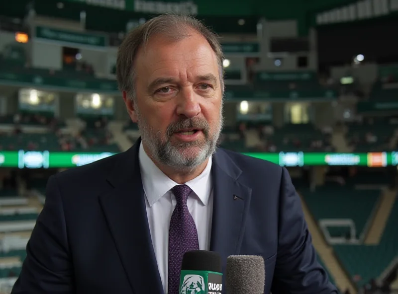 López Nieto, president of Unicaja Málaga, giving an interview.