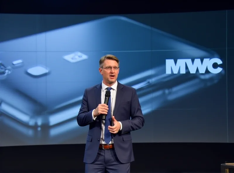 A Google representative speaking at MWC 2025 about the Pixel Tablet.