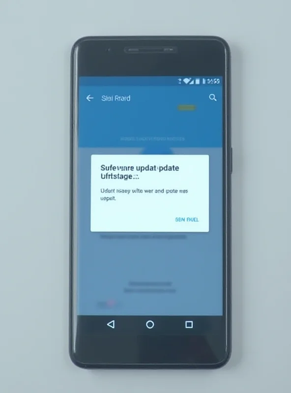 Android phone displaying a software update notification.