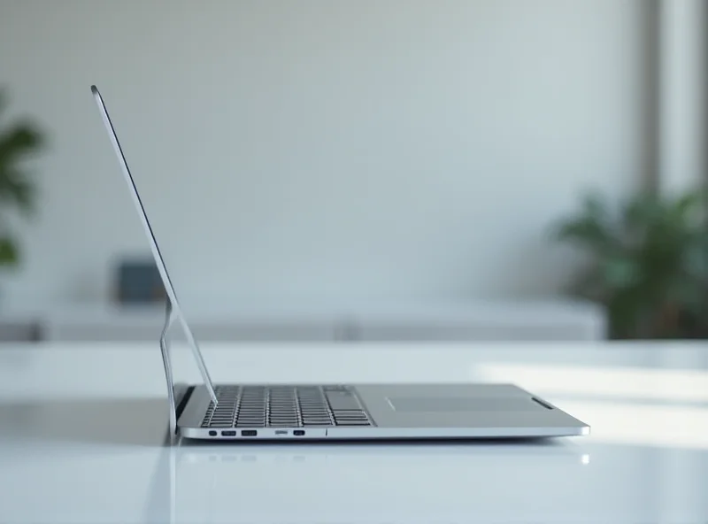 Image of a sleek M4 MacBook Air on a minimalist desk.