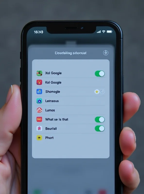 An iPhone displaying various colorful shortcut options such as 'OK Google,' 'Lumos,' and 'What star is that.'