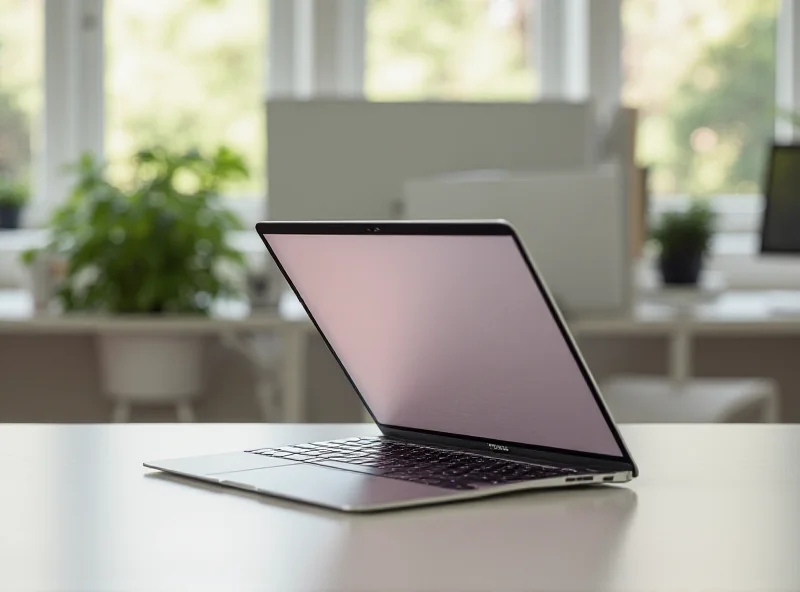 A sleek new M4 MacBook Air on a desk, showcasing its thin design