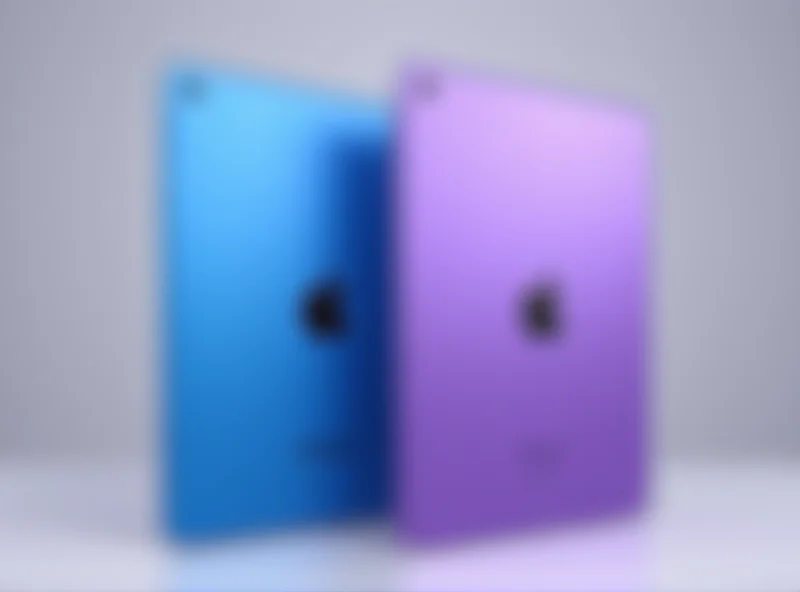 New iPad Air in blue and purple