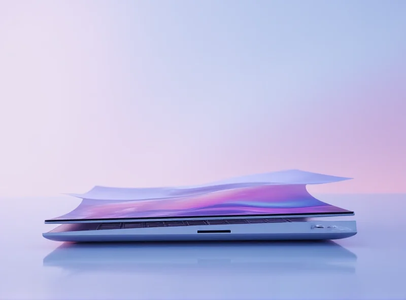 Concept rendering of the new MacBook Air M4 laptop, sleek and modern design.