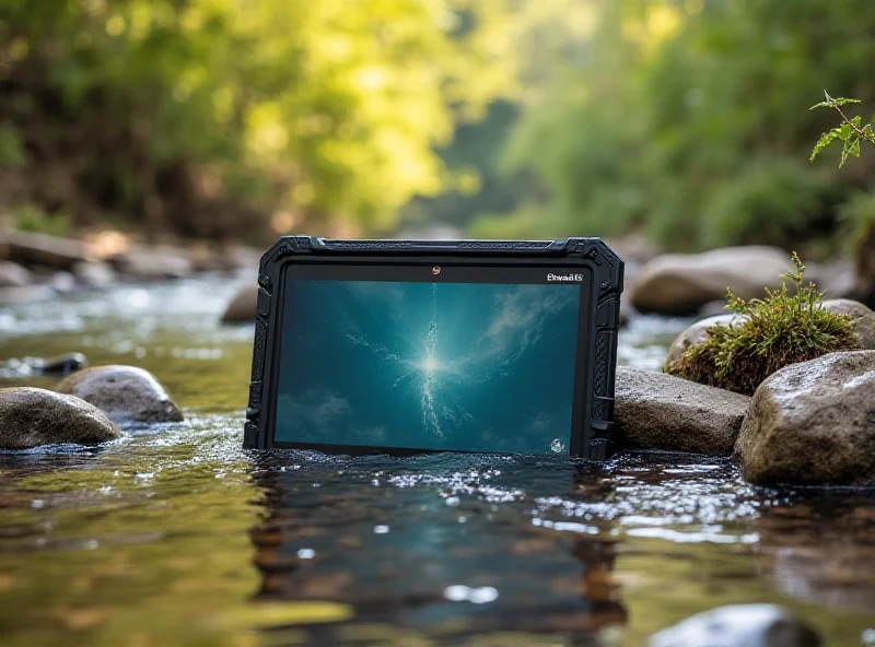 The BMAX MaxPad I10 S Pro tablet, displayed in a rugged outdoor setting.