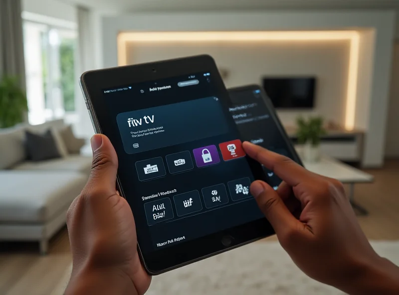 Apple TV app on an Android tablet