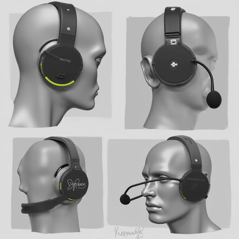 Collage of the Shokz OpenMeet headset