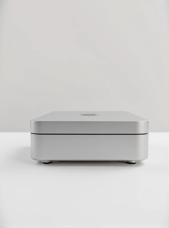 A sleek image of the new Apple Mac Studio with the M3 Ultra chip, highlighting its design and power.