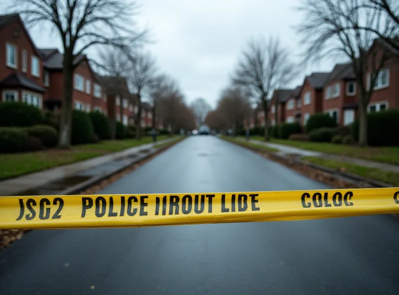 Police tape at a crime scene