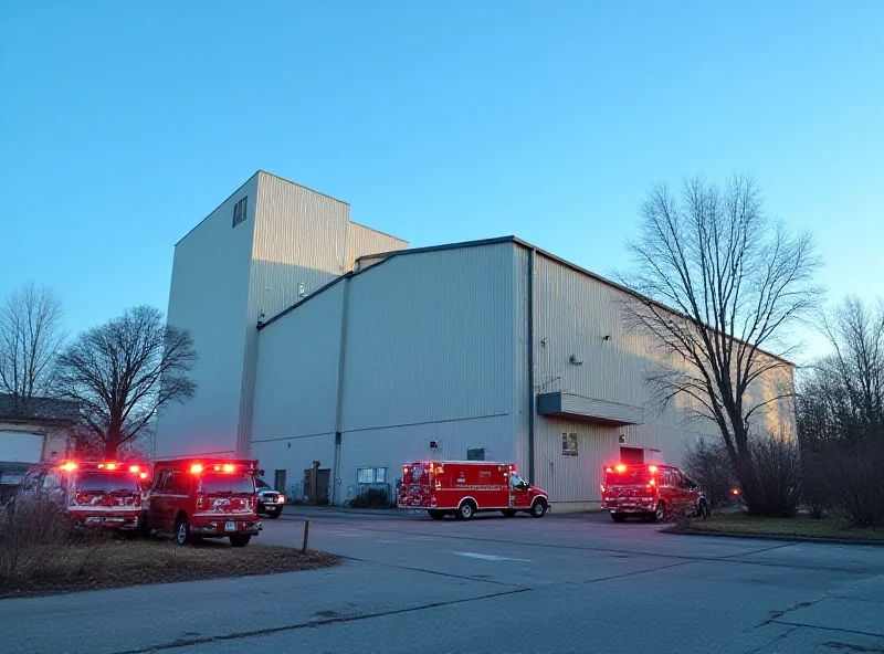 Moss Landing Battery Plant with emergency vehicles