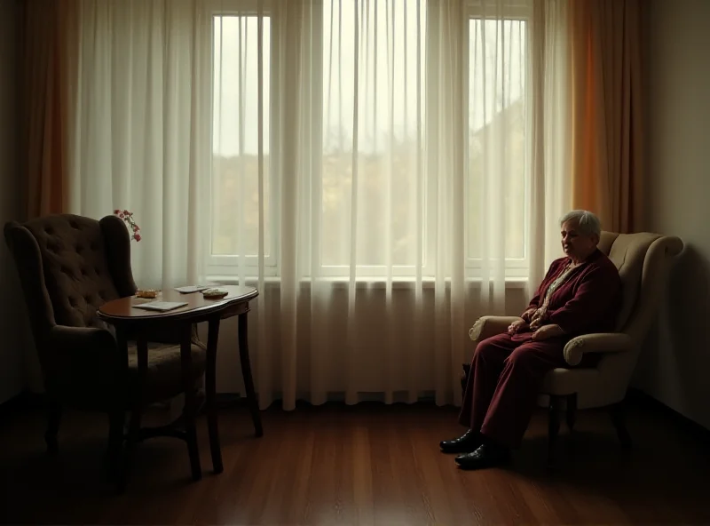 A quiet scene of a Frankfurt nursing home