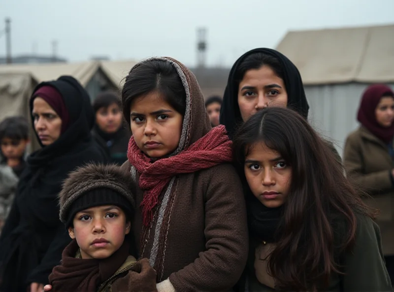 Uyghurs in a refugee camp.