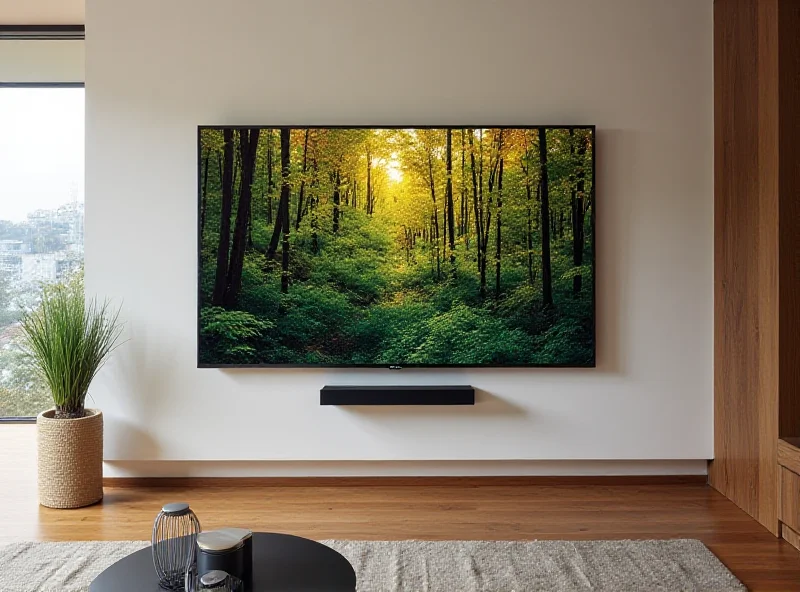 Sonos Arc soundbar mounted below a large screen TV in a living room