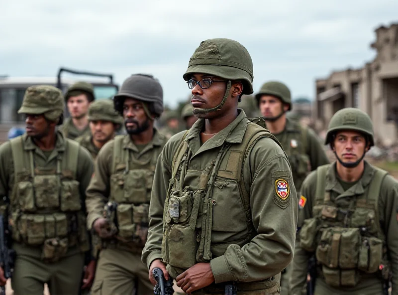 Image of Australian soldiers in peacekeeping uniforms