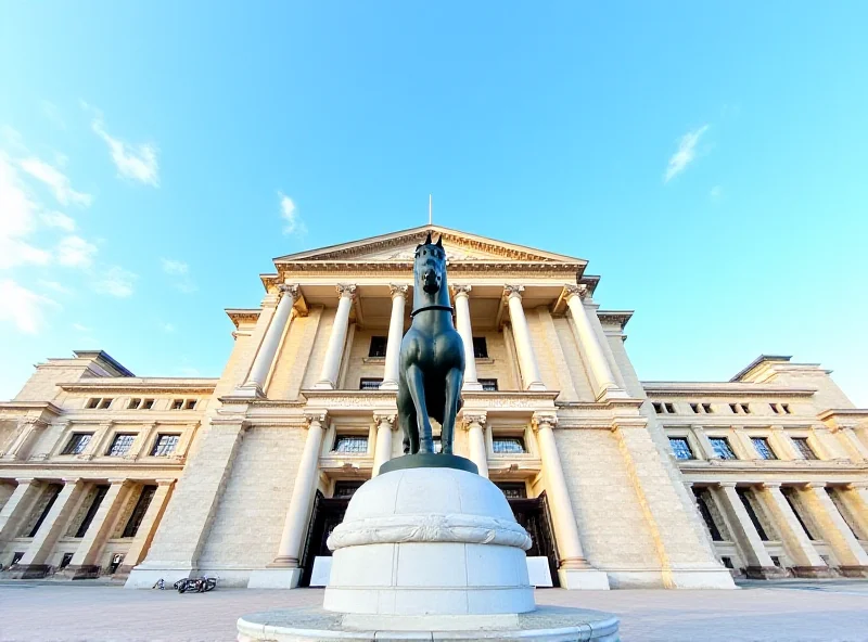 The Austrian Parliament building in Vienna.