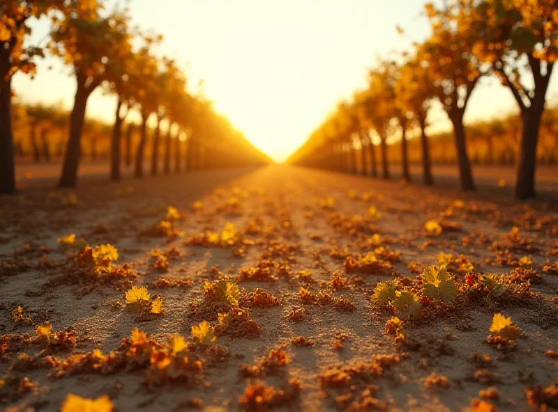 Vineyard in Austria suffering from drought conditions